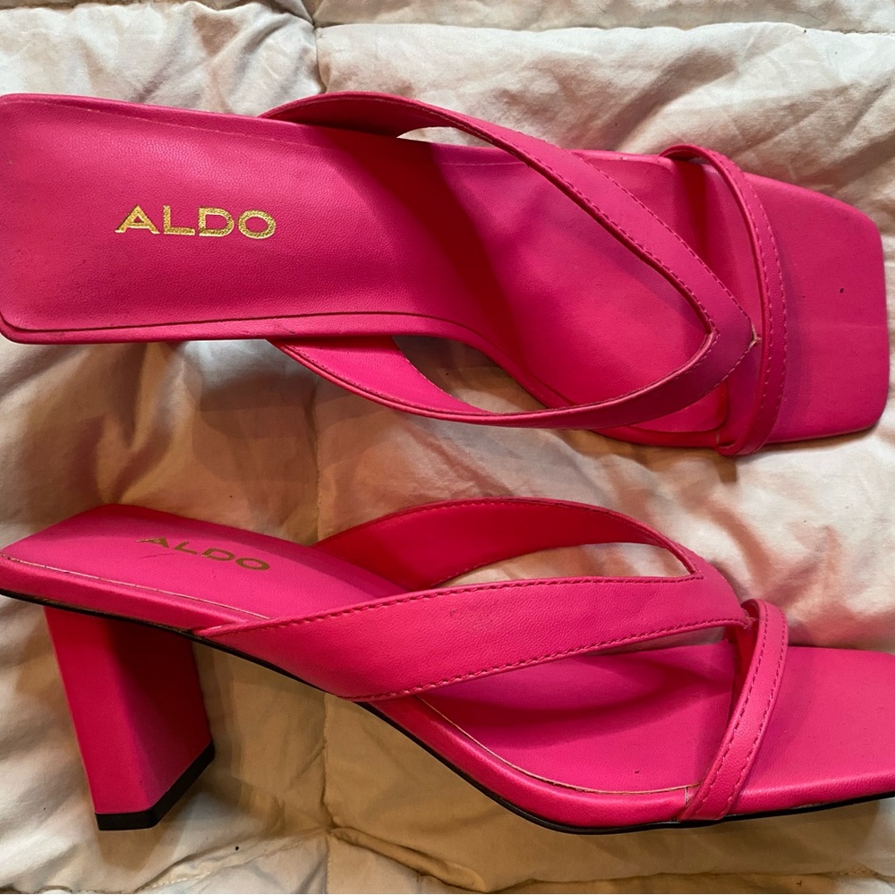 Pink ALDO heeled sandals